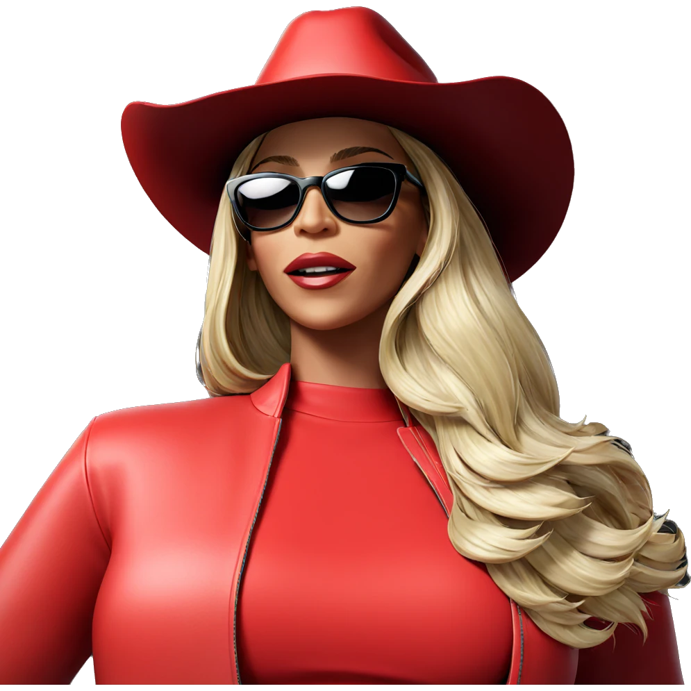 blonde girl in sunglasses hat emoji