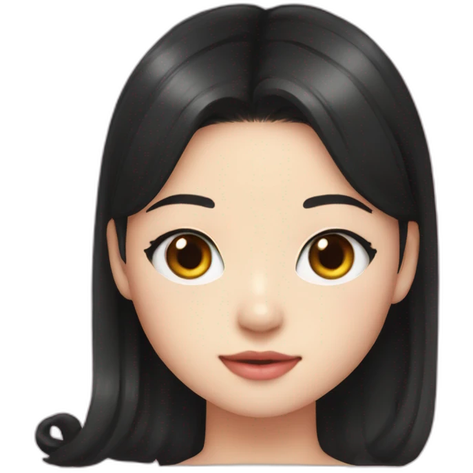 Jennie from blackpink black hair emoji