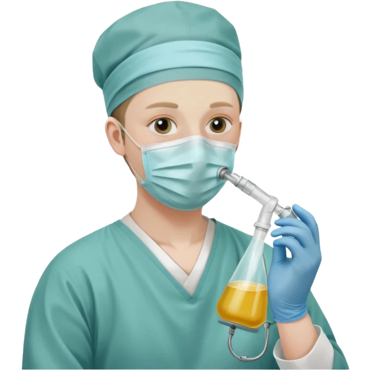 A victorian surgeon using chloroform as an anaesthetic on a patient during an operation emoji