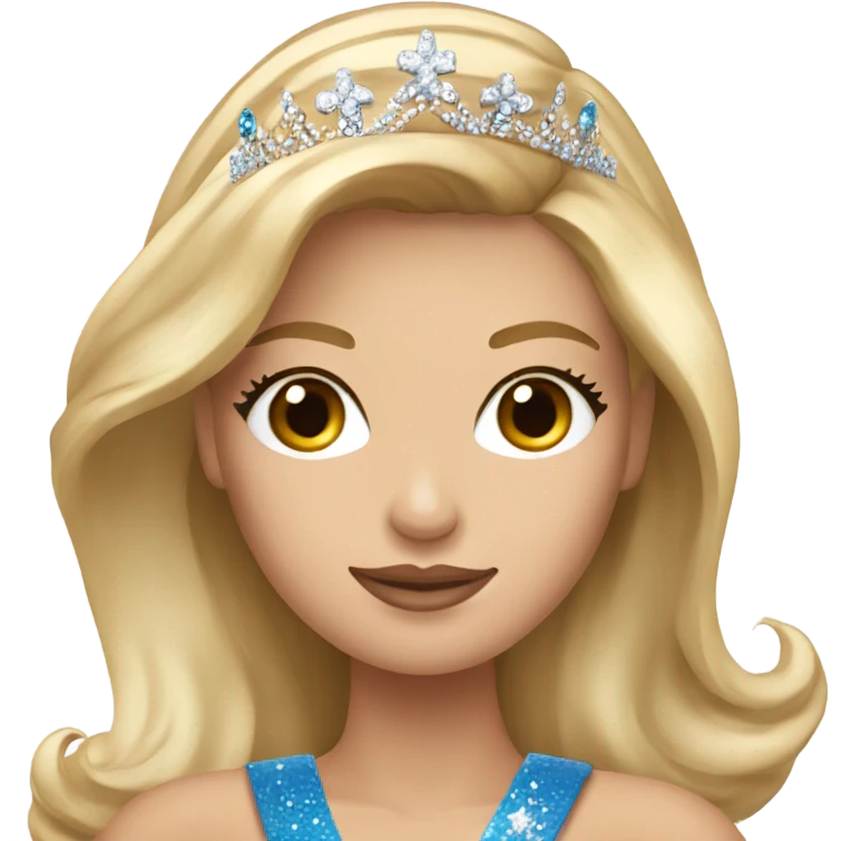 Miss Universe from Europe with medium blonde hair emoji