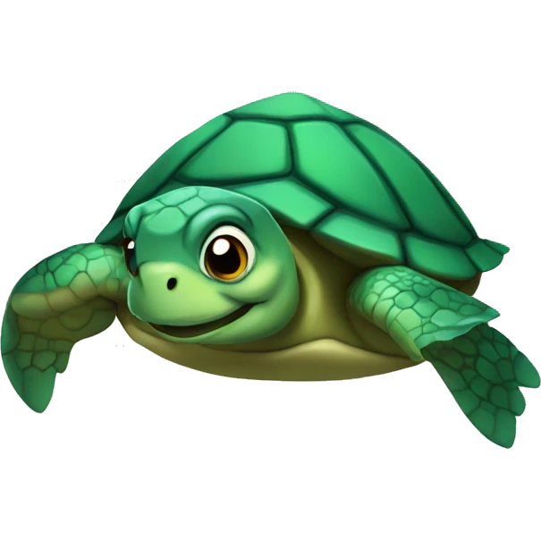 Turtle while swimming emoji