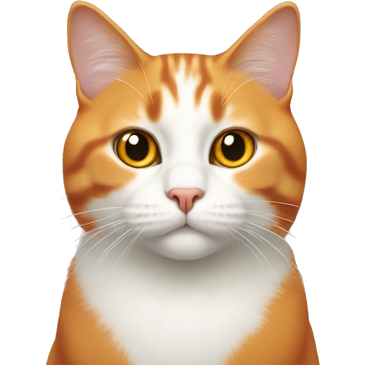 White and orange cat emoji