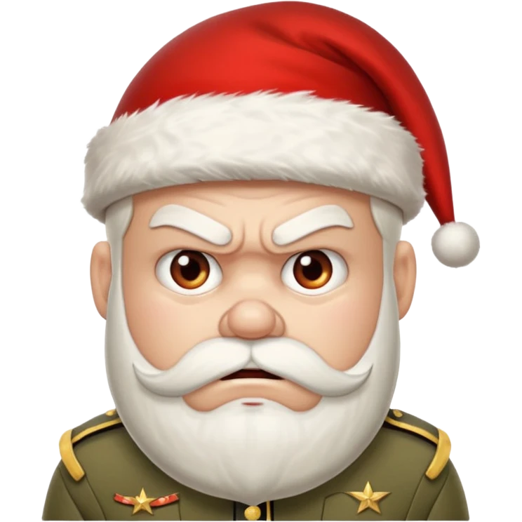 Angry soldier santa emoji