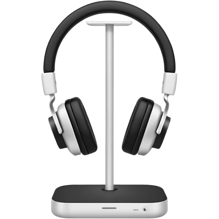 headphones stand white emoji