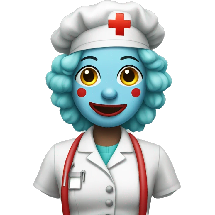 Clown dressed as a nurse emoji