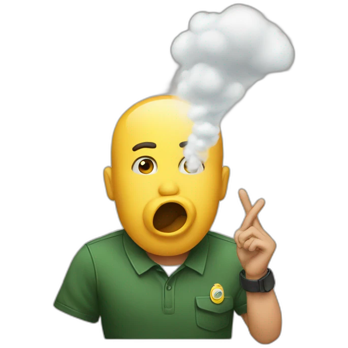 blowing a whistle emoji