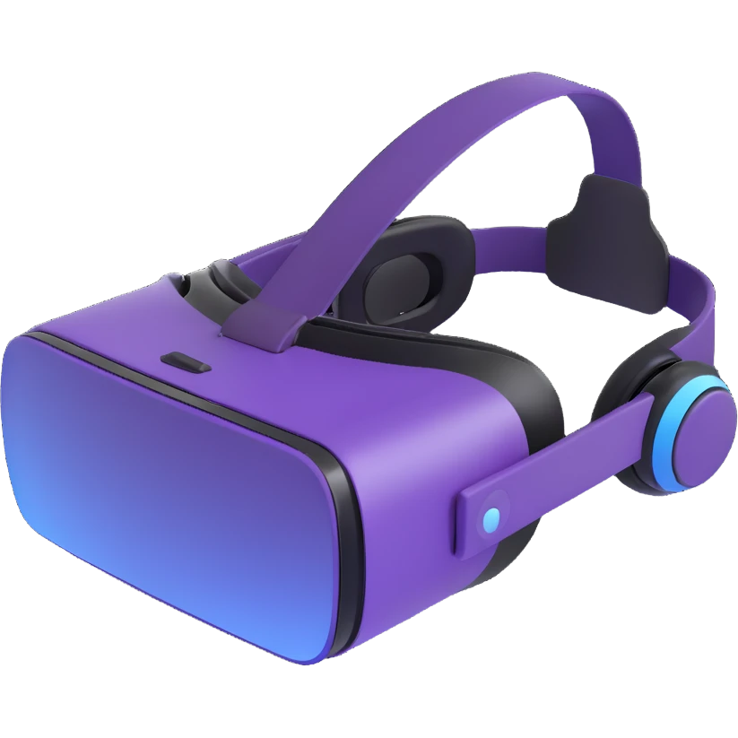 3D style VR headset, realistic, modern, floating, no background emoji