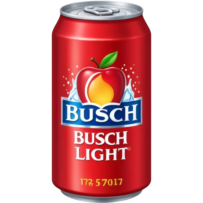 RED can of Busch light apple emoji
