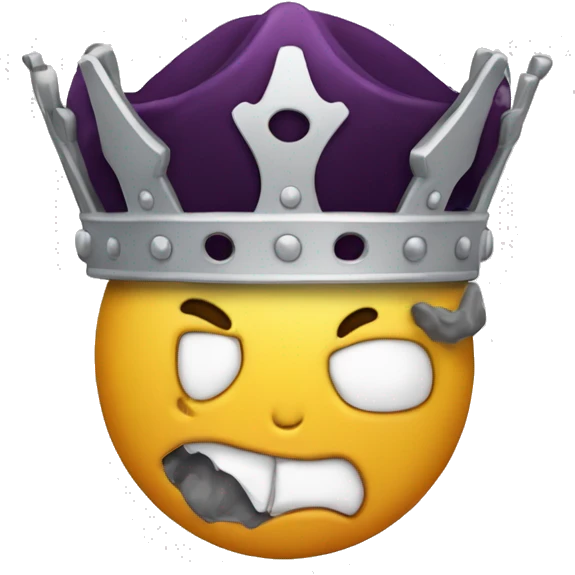 cráneo con corona  emoji