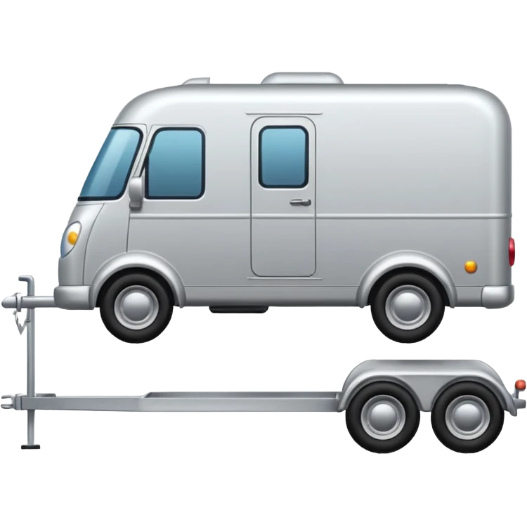 car with towbar pulling a  trailer  emoji