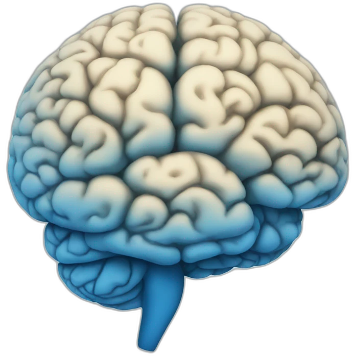 Blue brain emoji