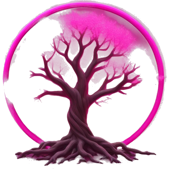 neon pink energetic tree of life emoji