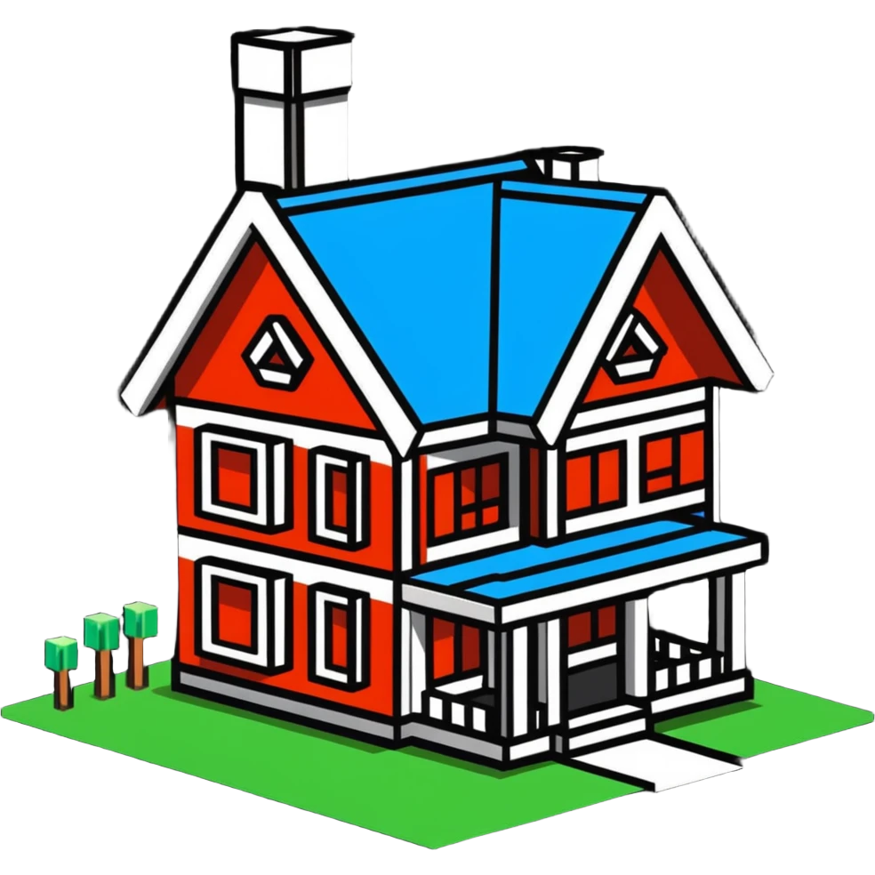 Minecraft house emoji