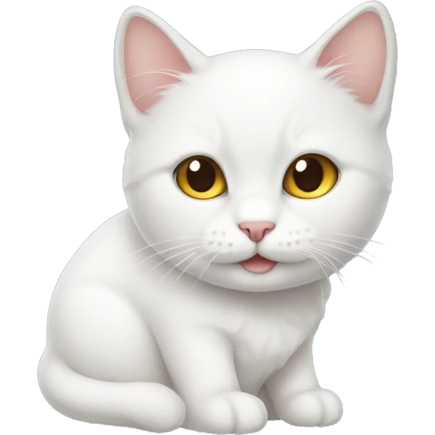White cute cat emoji