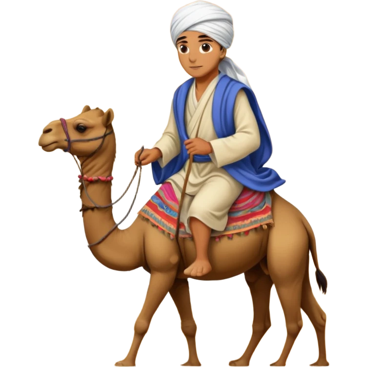 Desert Nomad Traveler with camel emoji