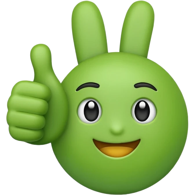 Thumbs up emoji with green color emoji