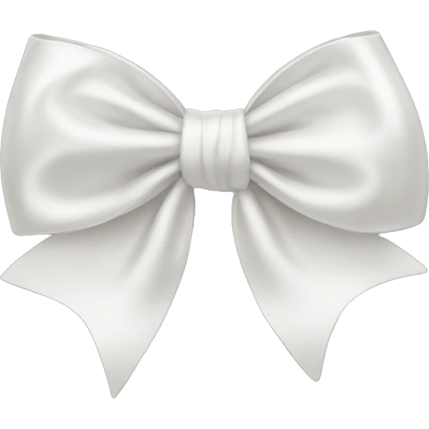 white satin bow emoji