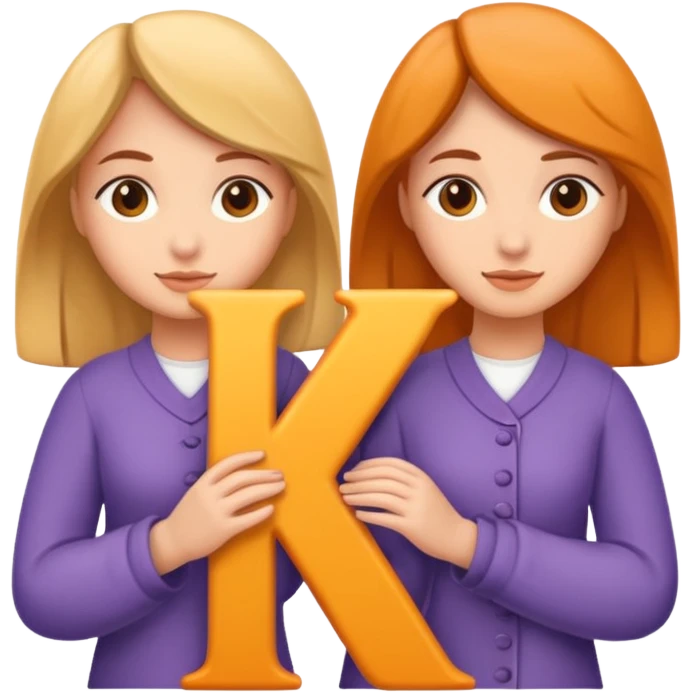 Create two letters, N and Y, in the shape of sisters.  emoji