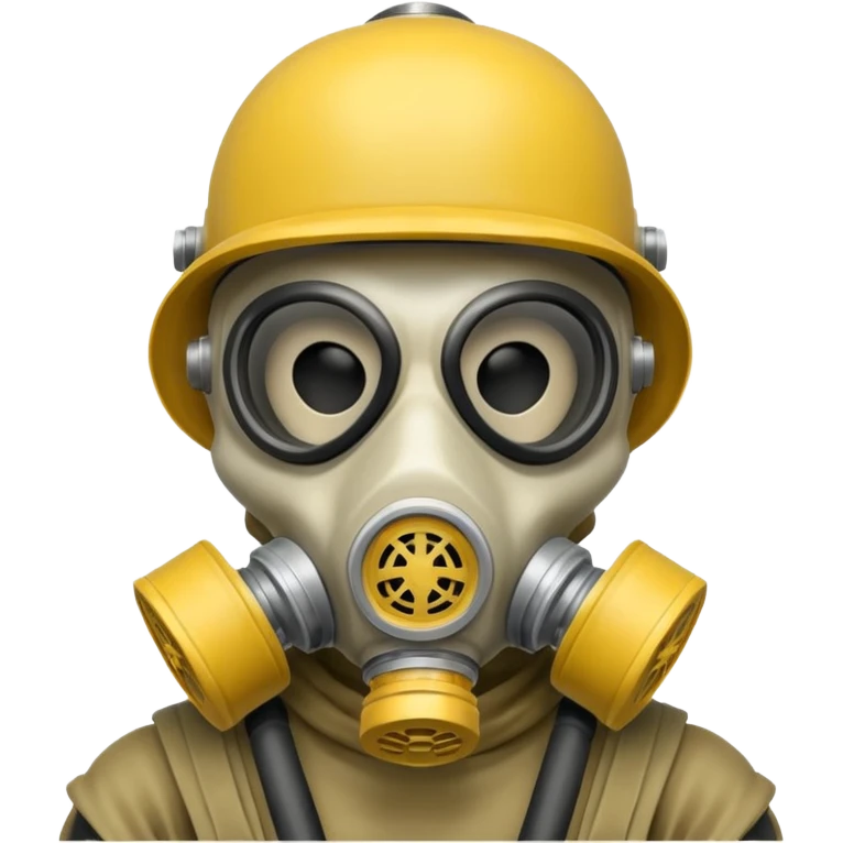 Skeleton wearing a gas mask emoji