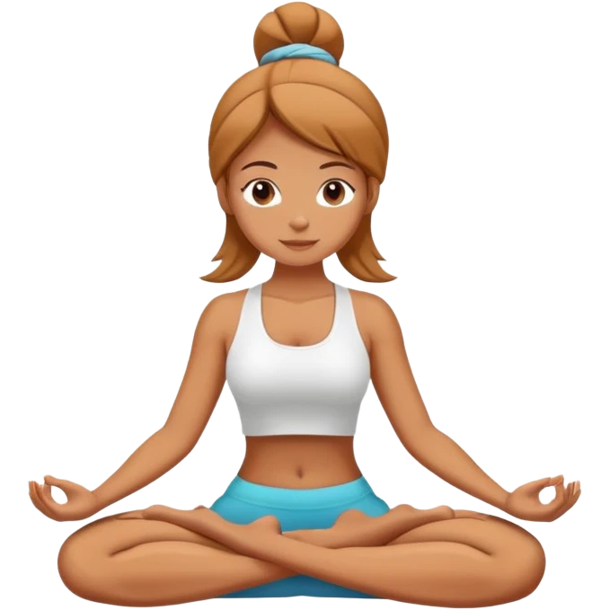 Girl doing yoga  emoji