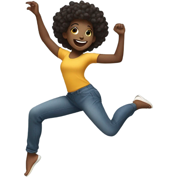 Black girl dancing in her seat emoji