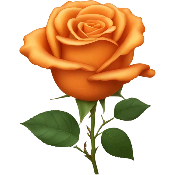 Orange rose emoji