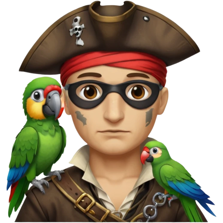 pirate and parrot emoji