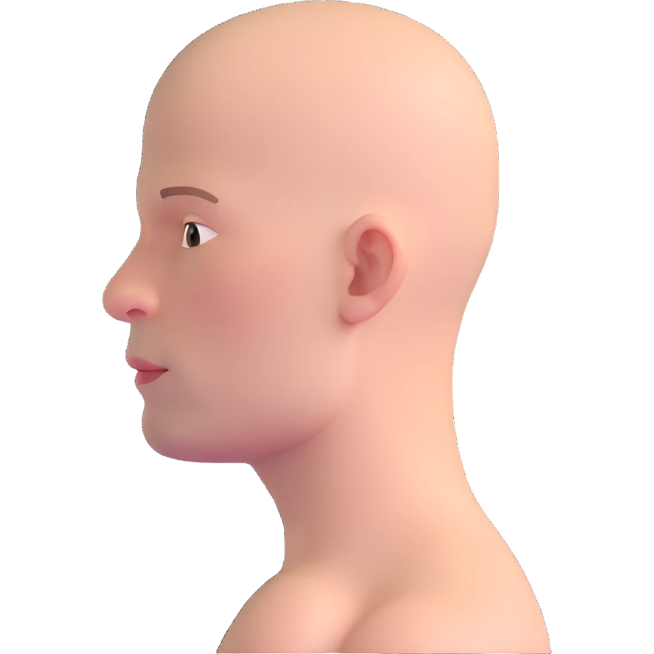 man with a bald spot emoji