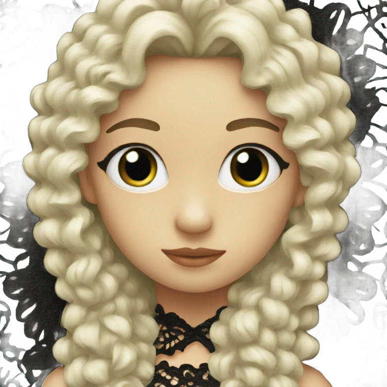 Black lace heart emoji