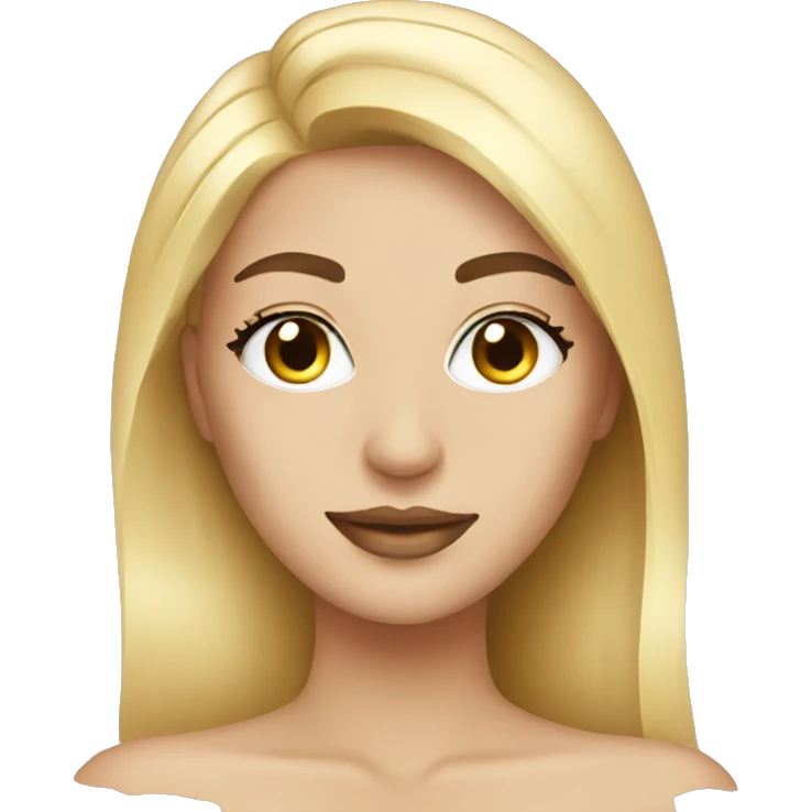 Blonde girl skincare mask emoji