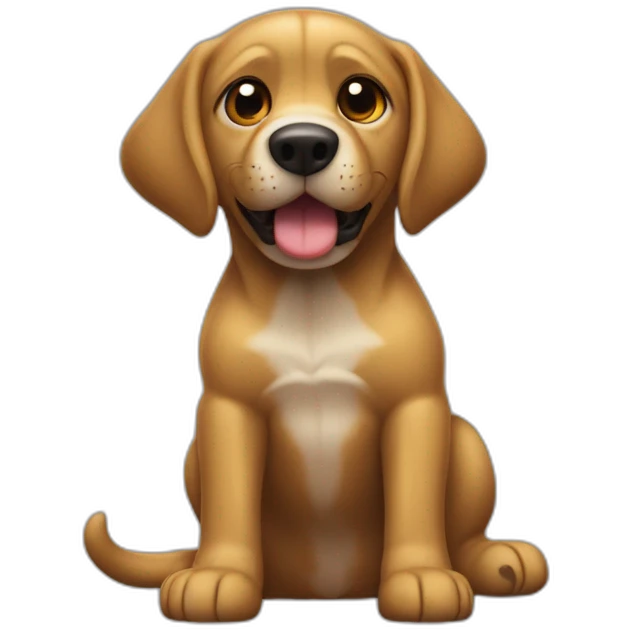 Un chien sharper boit un coca emoji
