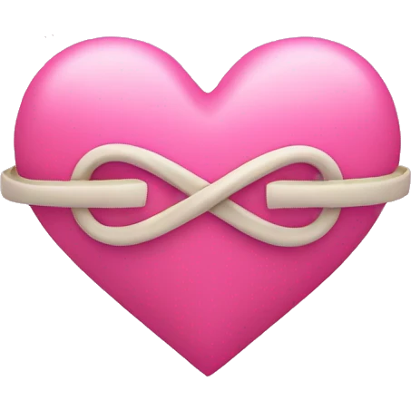 Pink Heart with infinity wrapping around it emoji