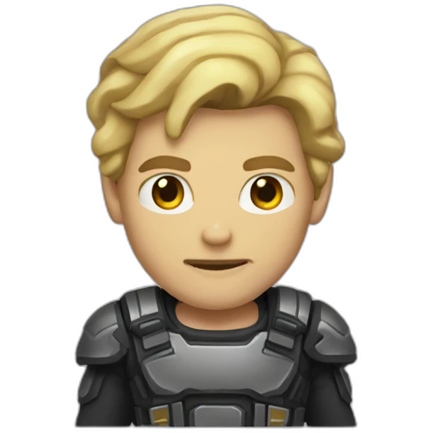 Doom guy blonde with no facial hair emoji