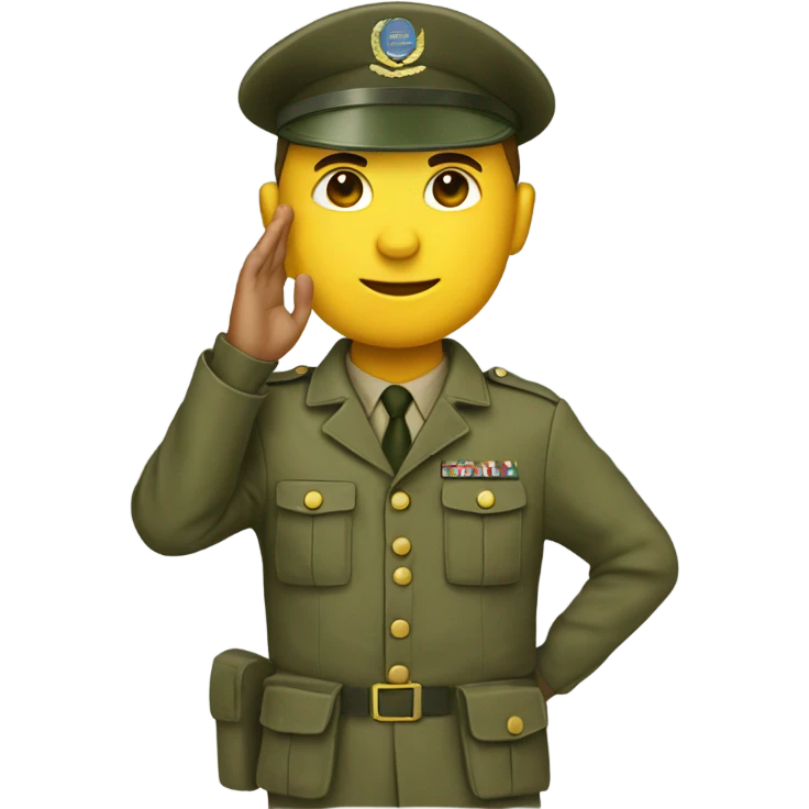 Soldier saluting emoji