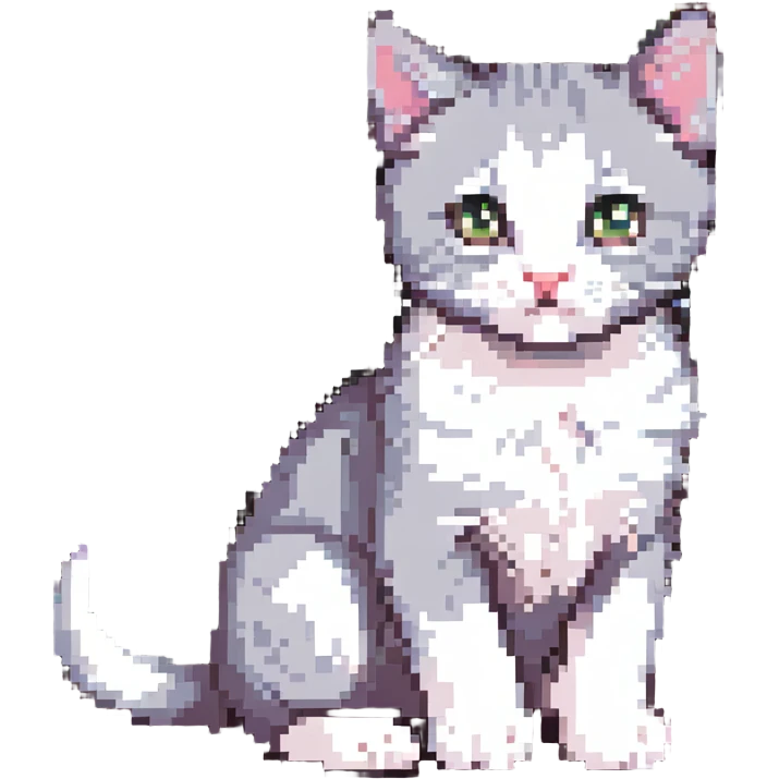 Kitten and flowers emoji