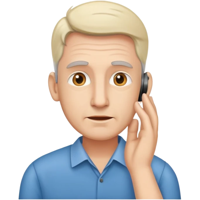 man hearing impairment emoji
