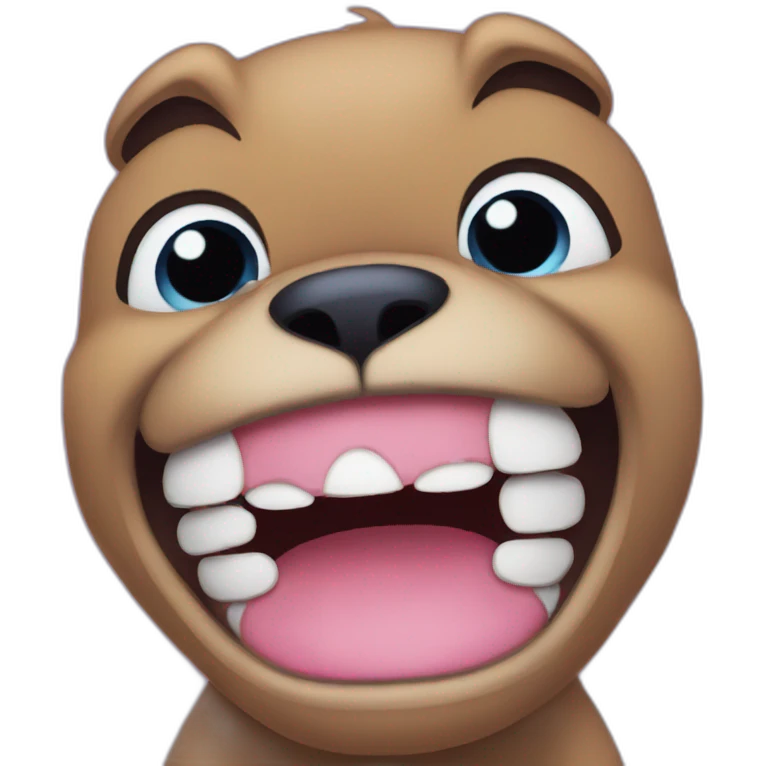 stich from leo and stich with big lips emoji
