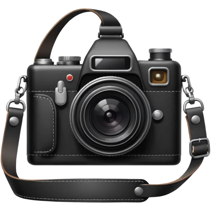 The camera has an additional strap emoji