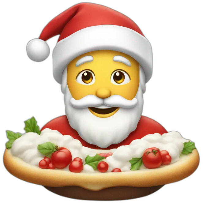 supper happy santa face emoji