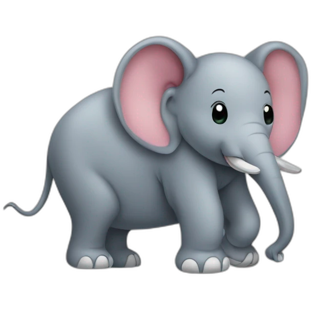 Elefant on a mouse emoji