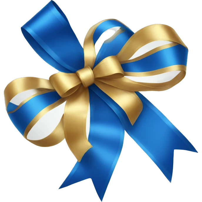 blue christmas ribbon emoji