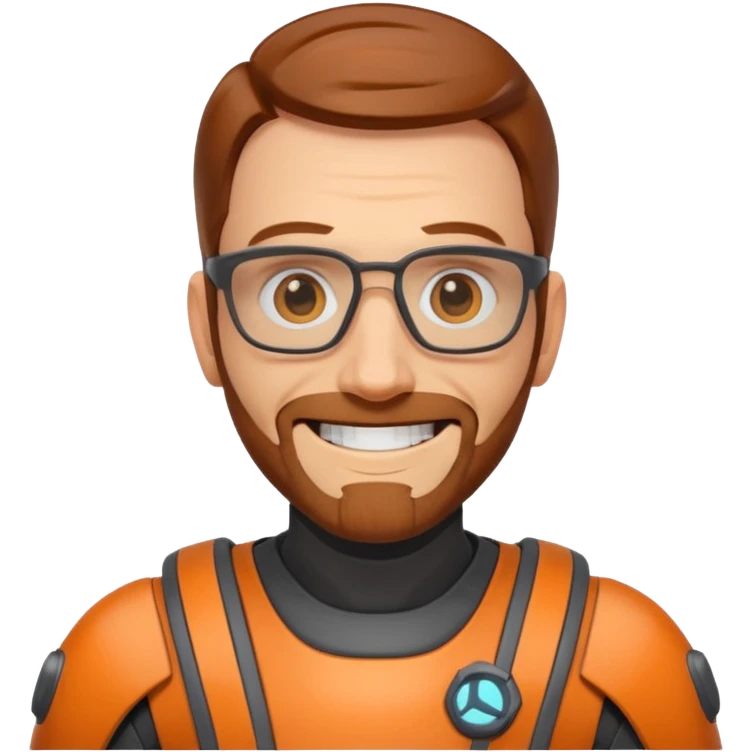 gordon freeman Grinning Face with closer Smiling Eyes emoji