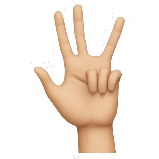 hand with two finger in the middle emoji