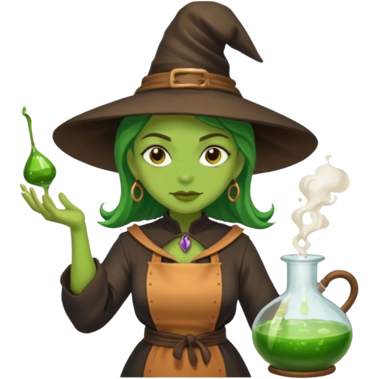 green witch cooking potion emoji