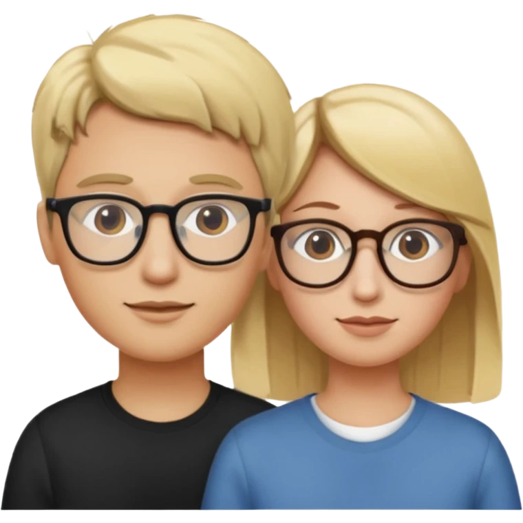 no, one is blonde without glasses, another one brown haired with glasses emoji