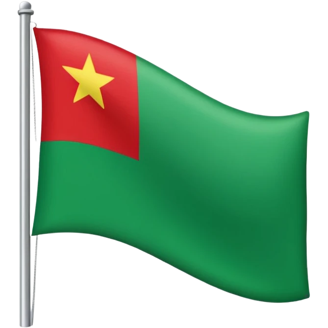 Una bandera roja y verde abajo corte recto osea q no haya espacio de fondo emoji