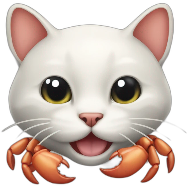 Cat head mix crab emoji