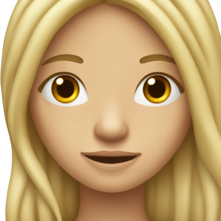 Dirty blond long hair Italian girl with braces emoji