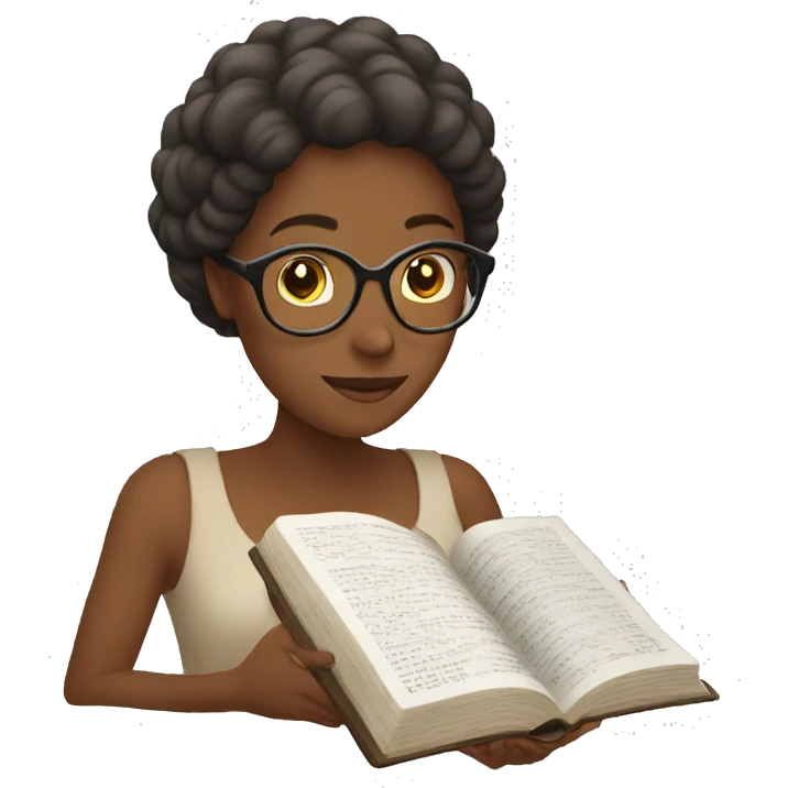Woman reading the Bible emoji