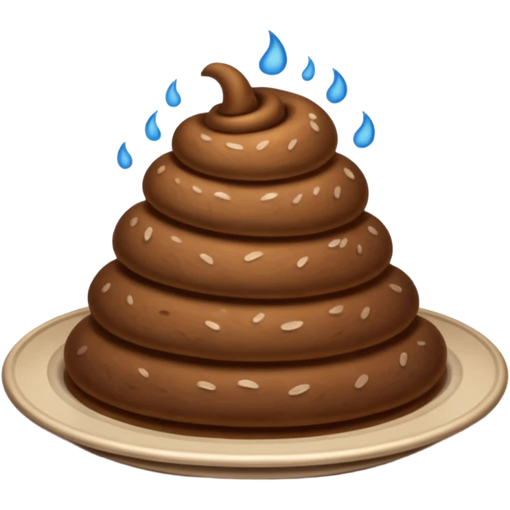 Poop on plate  emoji
